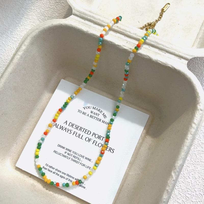 Exclusive, Low-key, Luxurious, Retro Beaded Necklace for Women, Collar Chain, Neck Chain, Gift