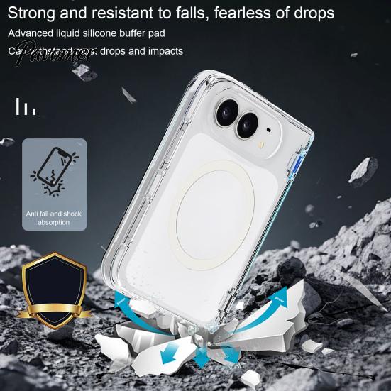 Non-slip Foldable Phone Case Magnetic Slim Protective for IPhoneDuo 2026, Clear Anti-yellowing Acrylic Cover Precision Cutout with Grip & Precise