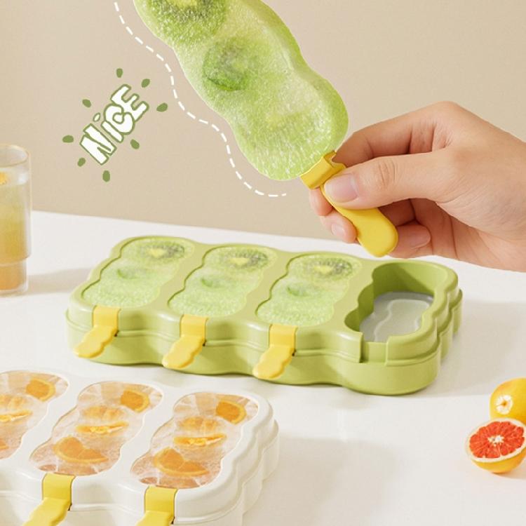 Plastic Ice Molds With Stick for Parties and Gatherings Easy Releases 4 Compartments Popsicles Moulds Ice Cream Molds