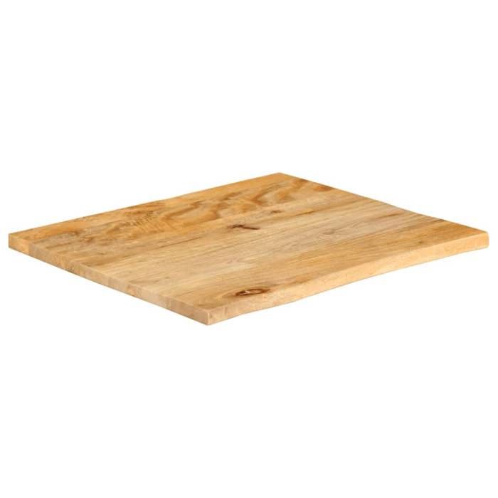 VidaXL Dessus de table à bord vivant 60x60x2,5 cm bois massif manguier, dessus de table en bois, dessus de table d'appoint, 370450