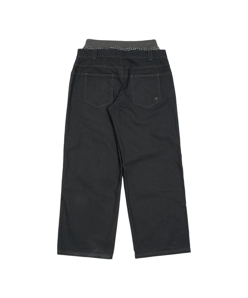 THE COLDEST MOMENT Tcm Trunk Layered Pants (Charcoal)