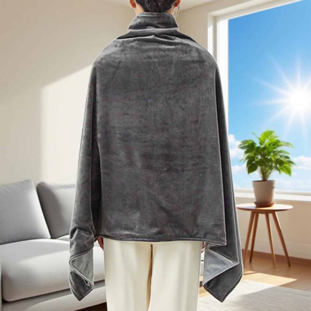 Heating Blanket Electric Throw Blanket Heated Shawl Warming Shawl Heater Poncho For Women Shoulder Knee Foot Lap Sleeping Travel