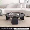 Nordic Minimalist Round Tempered Glass Coffee Table for Living Room - Elegant Light Luxury Italian Style for Small Apartments