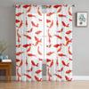 Carp Animal Fish Geometric Tulle Curtains For Living Room Sheer Curtain Bedroom Voile Decorative Window Treatments