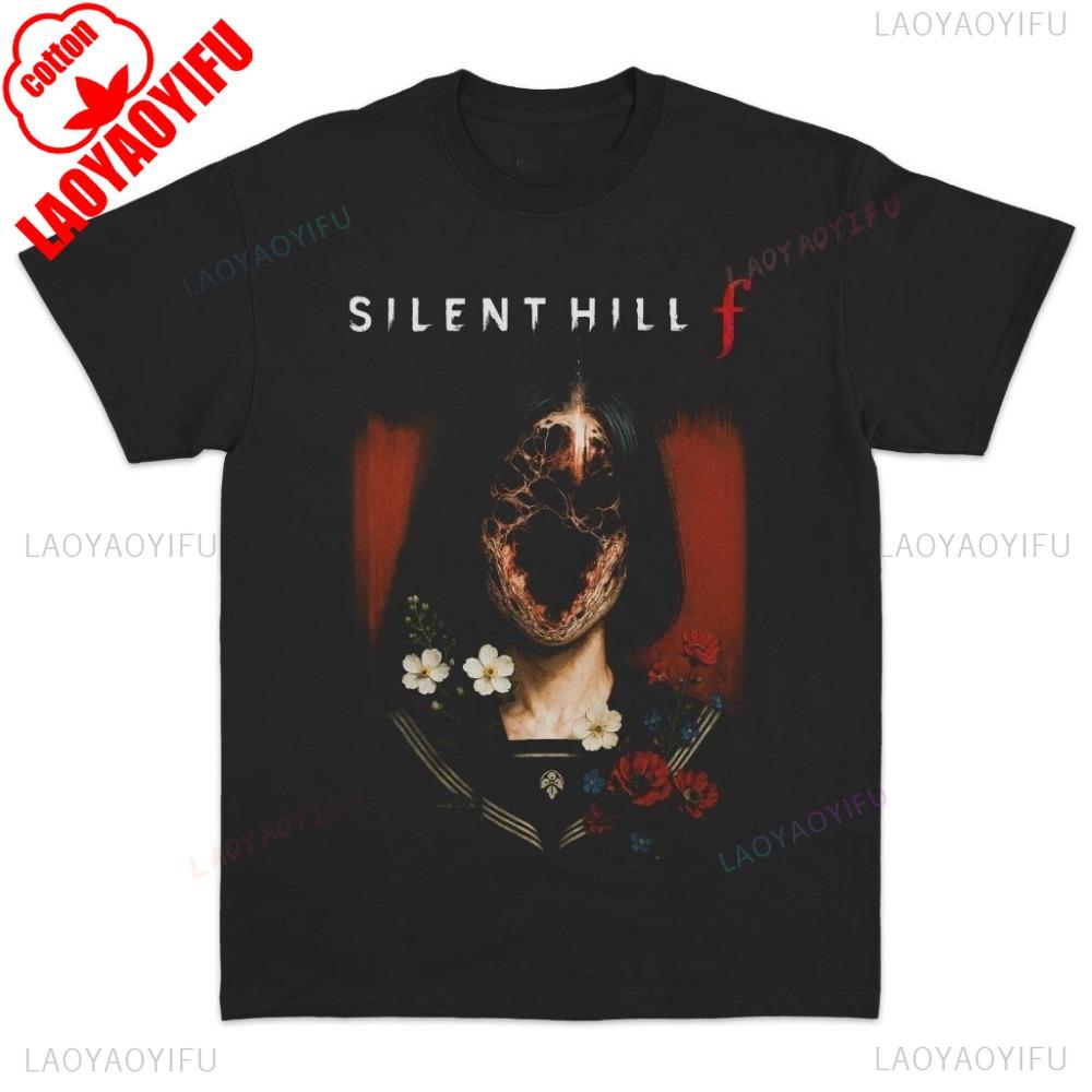 

Silent Hill F Horror Game Graphic Printed Tee Gaming Lover Unisex Shirt Psychological Horror Game Tshirt Men Women Cotton Tops 4XL