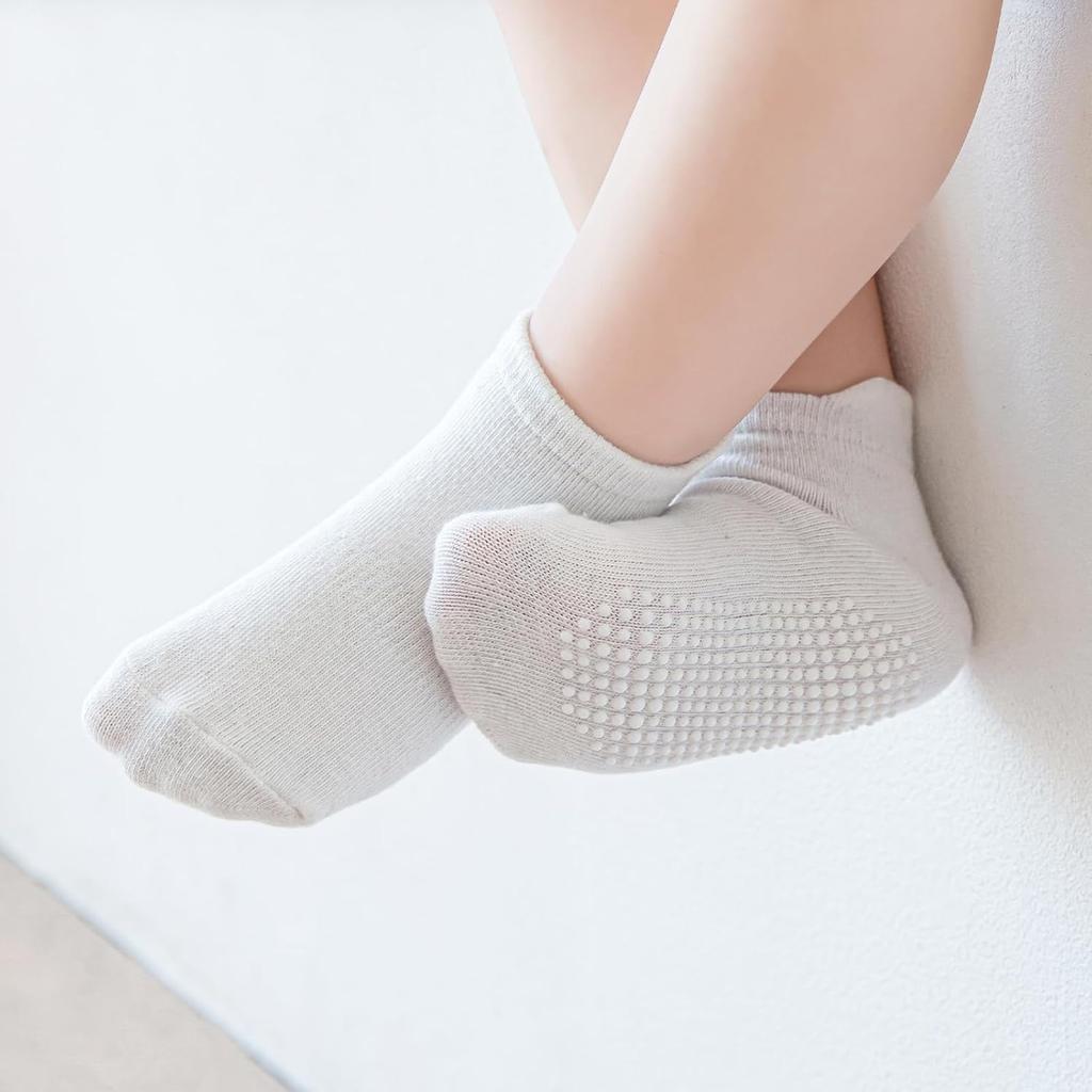 12 pairs of cute antibacterial non-slip infant cotton socks M size