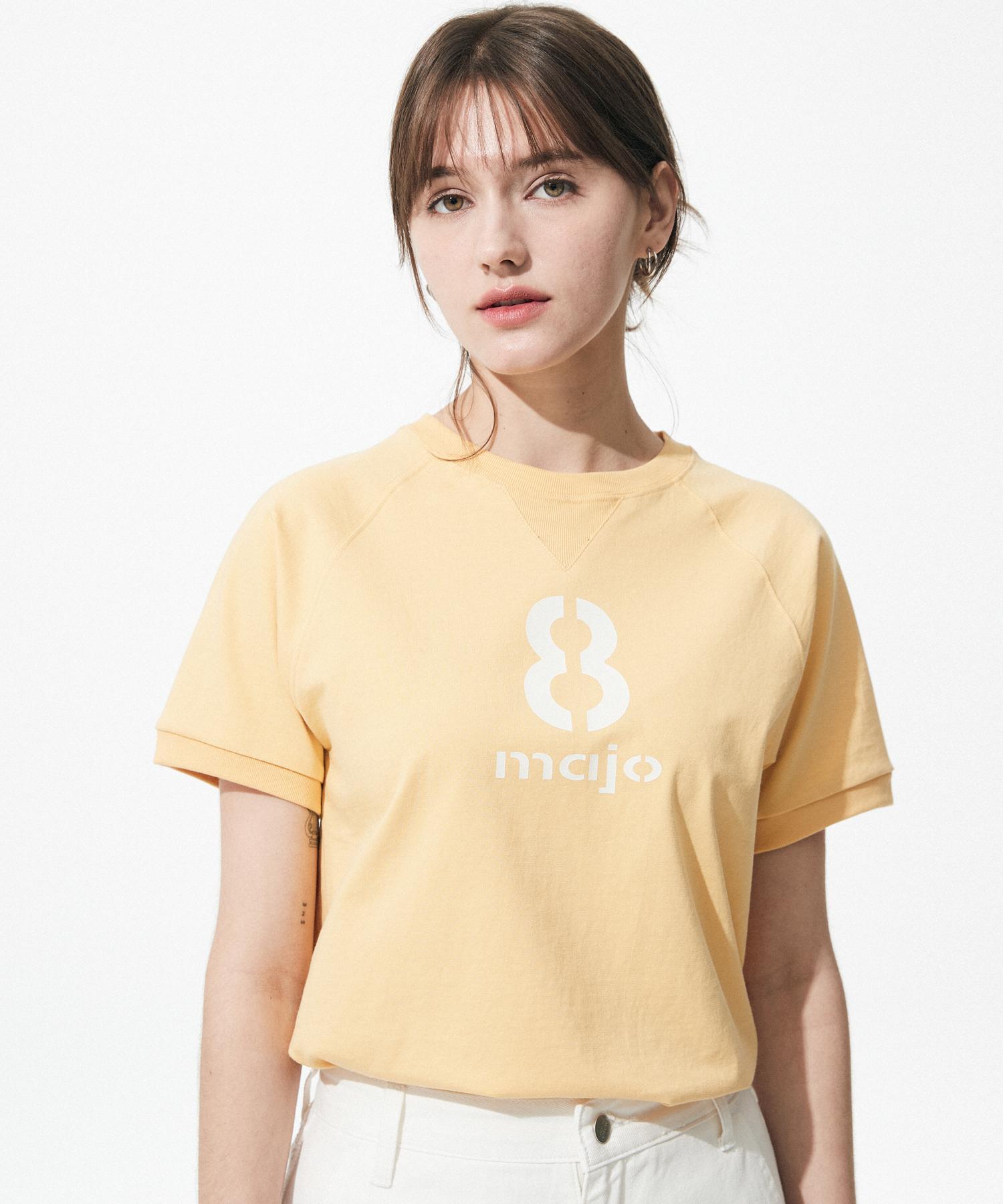 Majo Factory Eight Stencil Logo T-Shirt [Yellow] M