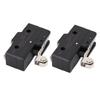 2 Pcs Micro Limit Switch 160OF 42RF 2.7PT 2.4OT 0.5MD 30.2OP 32.5FP NO NC Roller Lever Limit Switch 250VAC