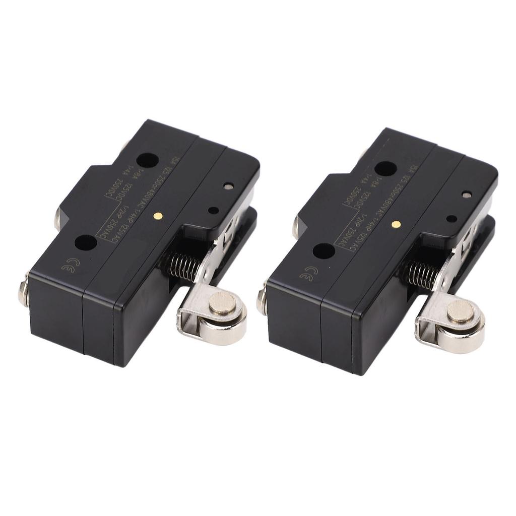 2 Pcs Micro Limit Switch 160OF 42RF 2.7PT 2.4OT 0.5MD 30.2OP 32.5FP NO NC Roller Lever Limit Switch 250VAC