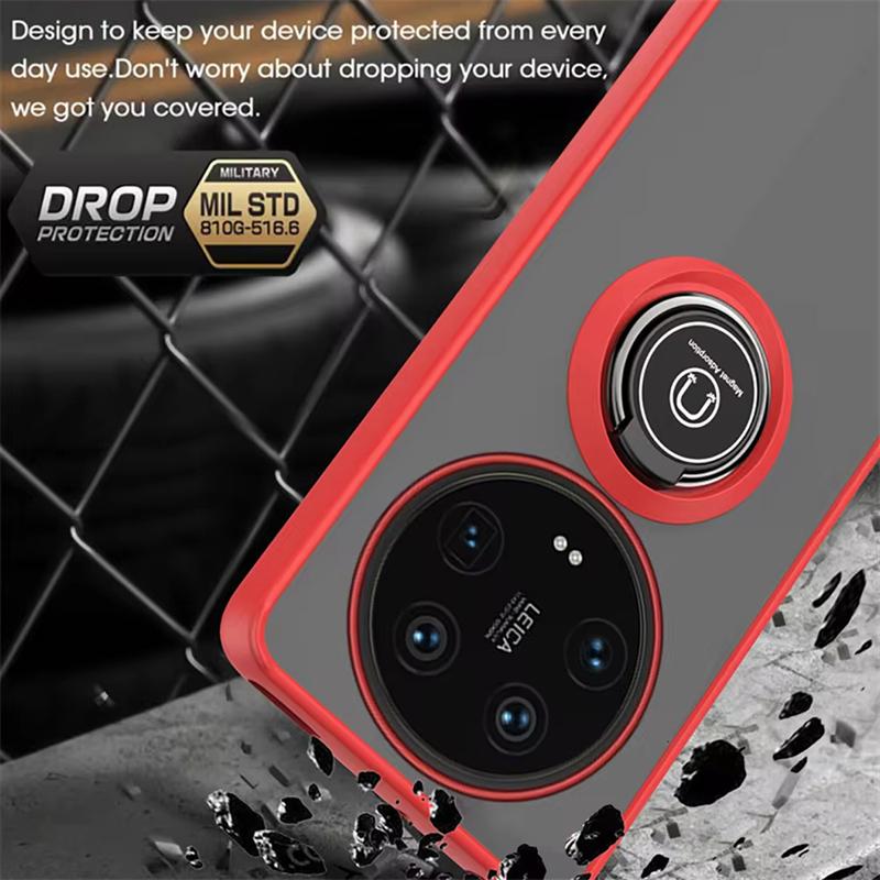 Magnetic Phone Case For Xiaomi mi 14 13T 13 Ultra Pro 11 Lite Shockproof Ring Holder Cases For Xiaomi 12T 12S 12 11T 10T Cover
