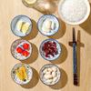 1/6pcs Japanese Style Mini Ceramic Plate Soy Sauce and Vinegar Dipping Plate Snack Plate Family Desktop Fruit Dessert Plate