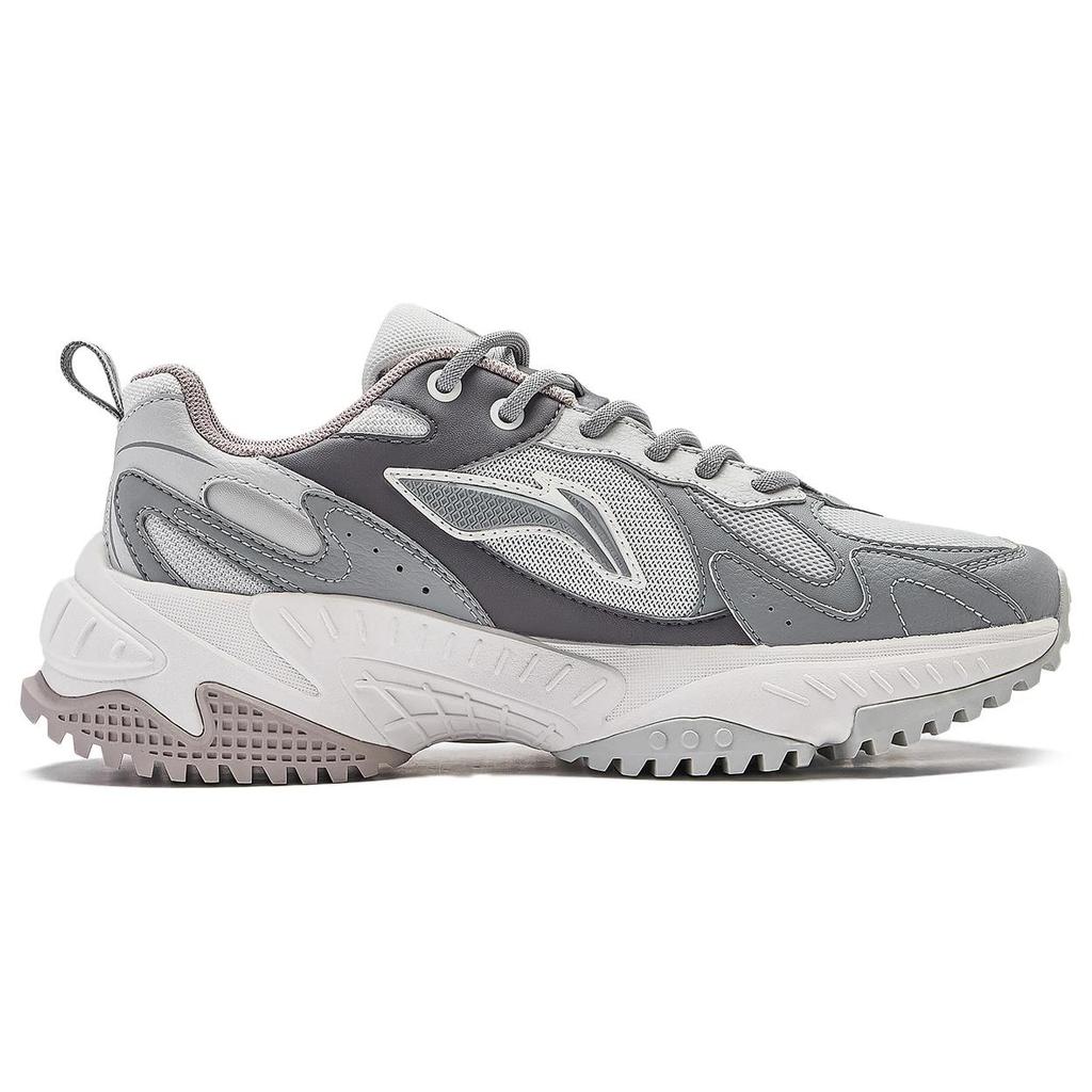 Li Ning QIXING 2.0 Slip Resistant Abrasion Resistant Low top Casual Shoes Women's Gray AGCT312-3