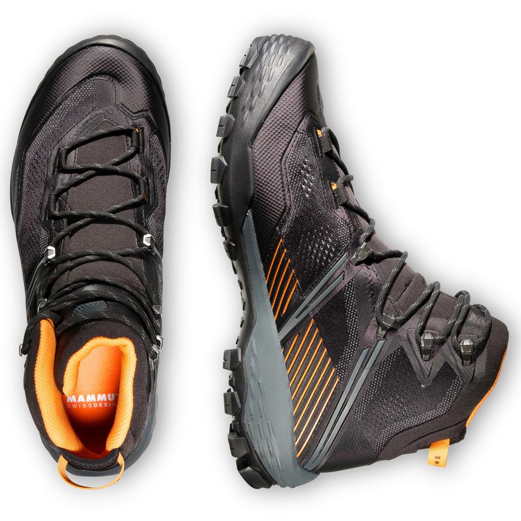 Mammut Ducan II High GTX Size Tangerine Men's GORE-TEX 3030-05040, 8, Black-Dark