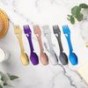 4in-1 Utility Stainless Spork Spoon Bottles Opener Fork Camping Utensils Multifunctional Outdoor Fork Spoon Tableware