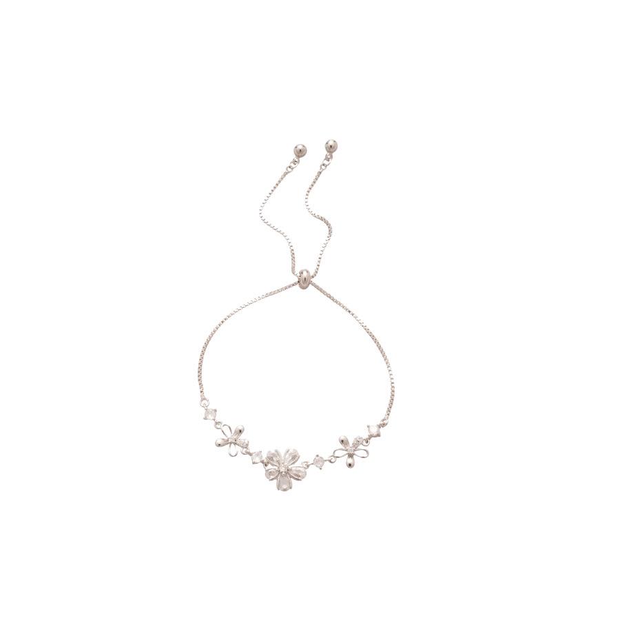 Koreanisches Zirkon Blumenherz Armband: Eleganter, Hochwertiger, Modischer Handschmuck mit Exquisite Design