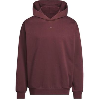 adidas Hanorac Casual la Modă cu Glugă pentru Baschet Pulover Moale cu Mânecă Lungă Hanorac Unisex Roșu Închis JD6145