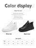 Spring Men's Breathable White Korean-Style Trendy Thick-Soled Casual Skate Shoes