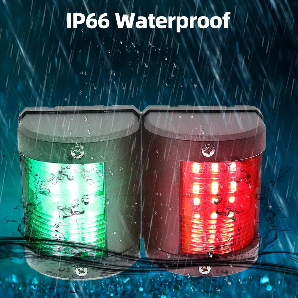 Red Green Light LED Signal I Light 12V 24V  Navigation Light for Marine Boat Yacht Marine Sailing Waterproof Ship Anchor Light
