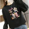 LABUBU pattern printed sweatshirt ladies casual fashion long-sleeved round neck top