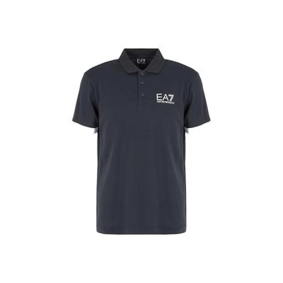EA7 SS24 Letter Print Casual Short Sleeve Polo Shirt Men Tops Navy-Blue 3DPF03-PJ02Z-1578