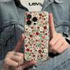 Clear Minimalism Red Flower Pattern Phone Case For IPhone 17e 16 17 16e 15 14 13 12 11 Pro Max Plus Soft Flexible Durable Cover