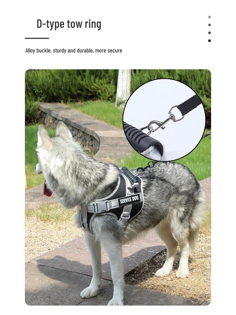 K9 Saddle Style Dog Harness & Leash - Explosion-Proof, Medium/Large Breeds, Border Collie, Golden Retriever