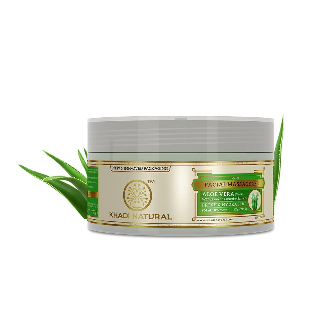 

Khadi Natural Aloe Vera Hydrating Skin Gel Non Sticky Daily Moisturizing Face And Body Care For Soft Supple Skin All Types 200 g