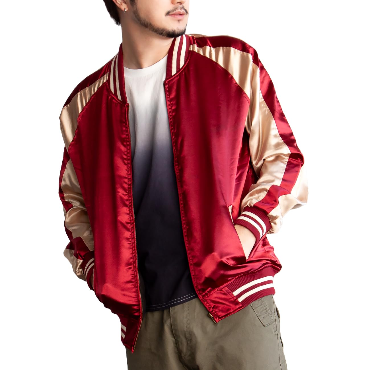 

Простой и лаконичный куртка-бомбер сукаджан для мужчин и исключить Стеганый блузон rgo6tXL красный 1c [не мусор] [Сатин женский, тип] MA-1 не мусор