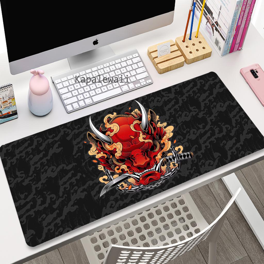Japanese Oni Cool Individuality Gaming Mouse Pad Large Gamer Mousepad Computer Desk Mat XXL Mouse Mat Rubber Keyboard Pads