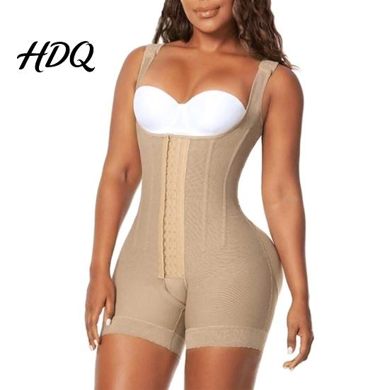 Skin-friendly Body Shaper High Waist Clasp Firm Tummy Butt with Front Shapewear Open-Crotch Lifting Control Hip Breathable