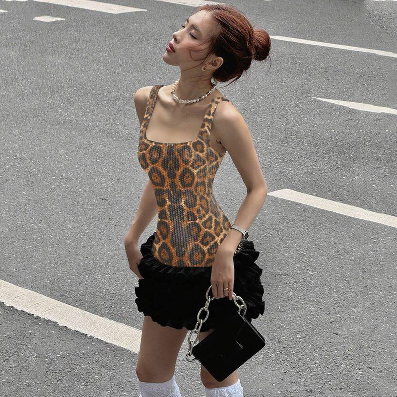 

Сладкий и Острый Дизайн Ретро Принт Тай-Дай Платье-Слинг с Пайетками Женское Чистое Желание Грибчатая Рюшатая Юбка-Торт с Облегающим Бедра Кроем Flower color L