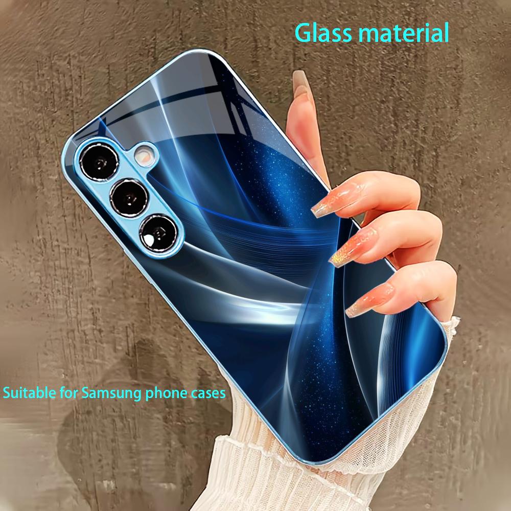 High-end Business style PhoneCase for Samsung Galaxy S26 S25 S24 S23 S22 FE Ultra Plus Built-in glass feel bare machine Men