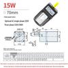 70 Type Miniature Gear Reducer Motor, 15W/20W, Single-phase 220V & Three-phase 380V, Speed-adjustable Asynchronous Motor