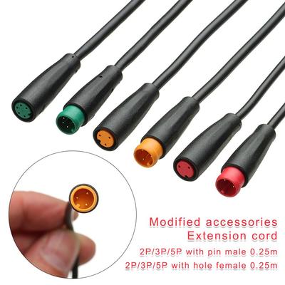 Accessories For Ebike Bafang Waterproof Connector Base Connector Display Pin 2/3/4/5/6Pin Cable