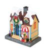 Christmas Decoration House Village with Led Lights up Collectible Building Figurine Home Desk Bookshelf Decor Holiday Indoor Use