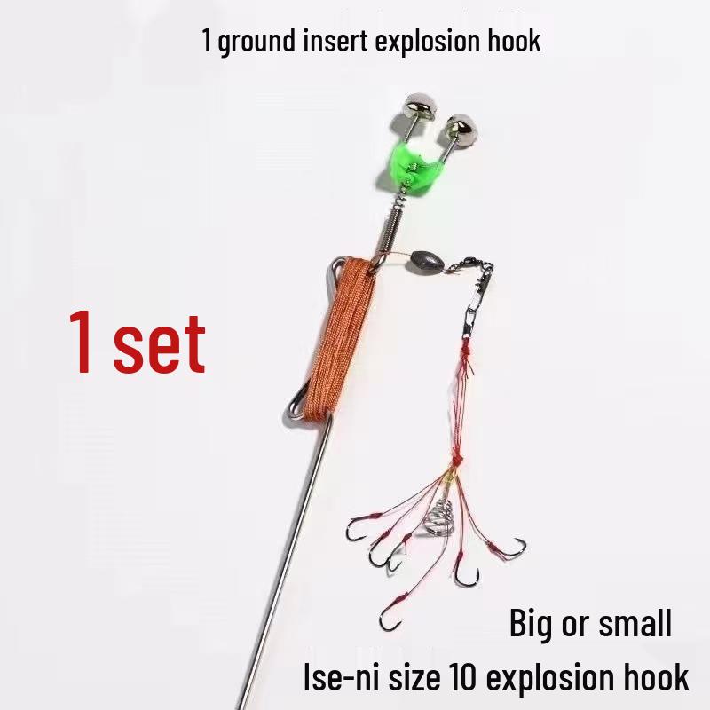 

Автоматична пружинна черепахова гачок рибальська оснастка з вудилищем та вибуховим гачком для чорної риби