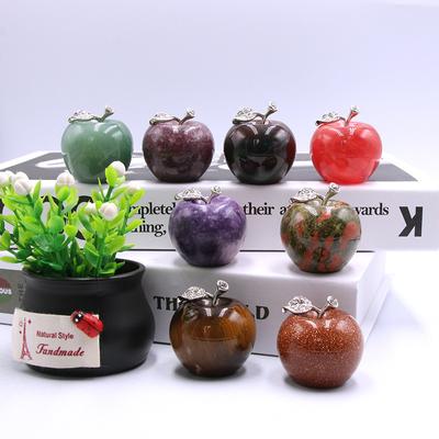 Натуральный полированный хрусталь яблочные украшения магнитная очистка энергия драгоценные камни украшения изысканные рождественские подарки сувениры