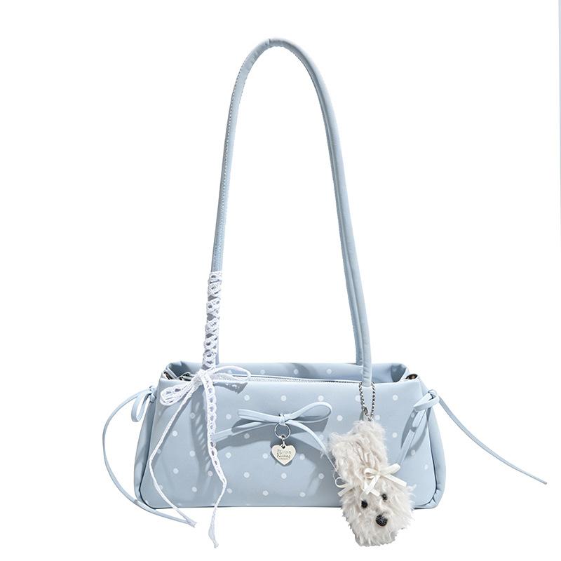 Fashionable Young Girl Style Bow Tie Bag with Shoulder Strap and Side Pocket Bag