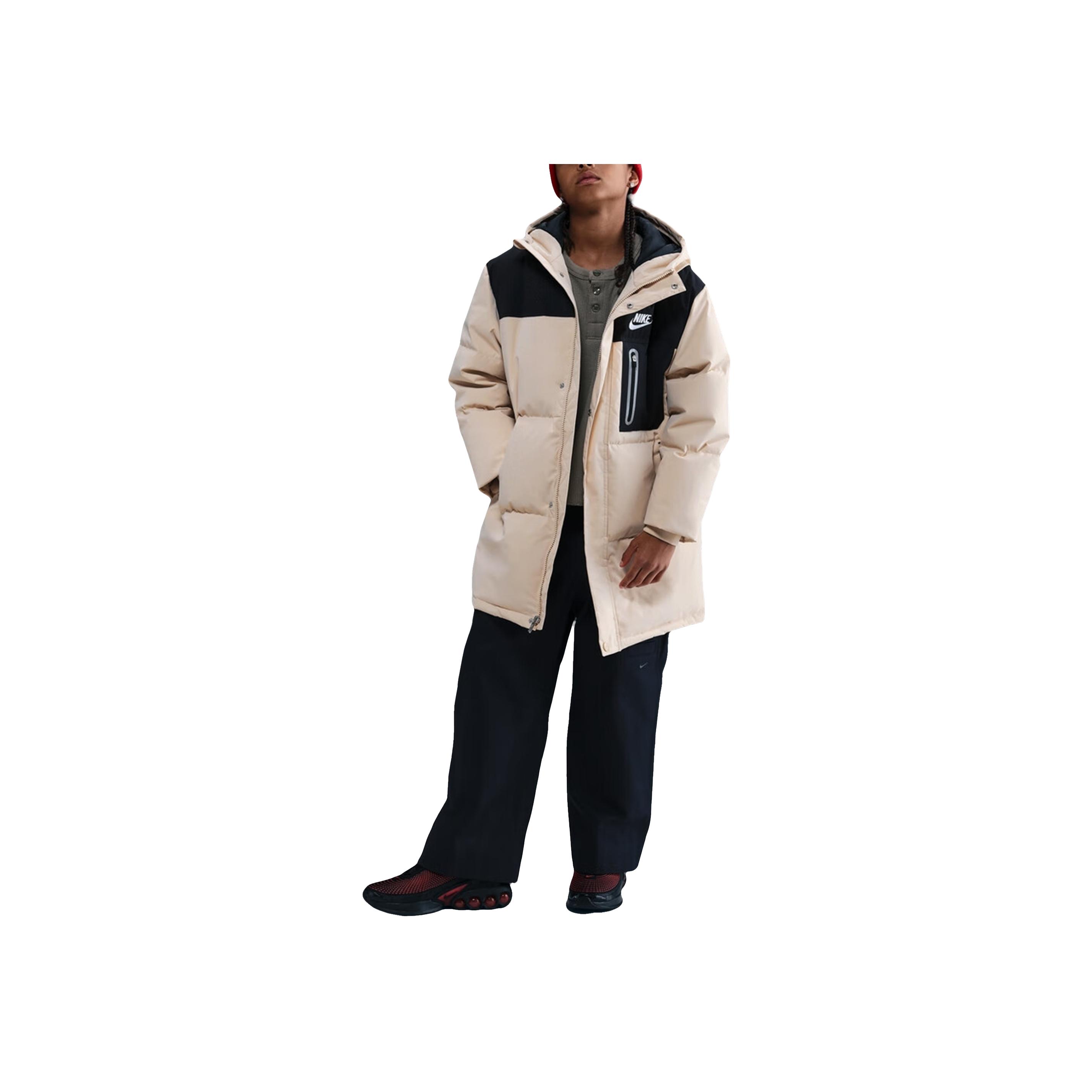 Nike Down Jacket Duck Down Warm Casual Fleece Hooded Zipper Kids Kids jackets IO6150-126 M