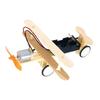 DIY Electric Taxiing Aircraft Model Toys Wooden Plane Dual Motor Biplane for Children Education Science Gift Kids Assembled