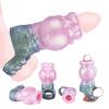 YOYC New 3 Size Canine Knot Cock Sheath,Dog Penis Sleeve with Cock Ring Sex Toy for Men,Penis Enlarger Sheath with Cock Ring