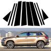 8pcs/set Car Window Pillar Posts Door Trims Cover Stickers Glossy Black Accessories For Skoda Karoq 2017-2021 2022 Exterior Decor