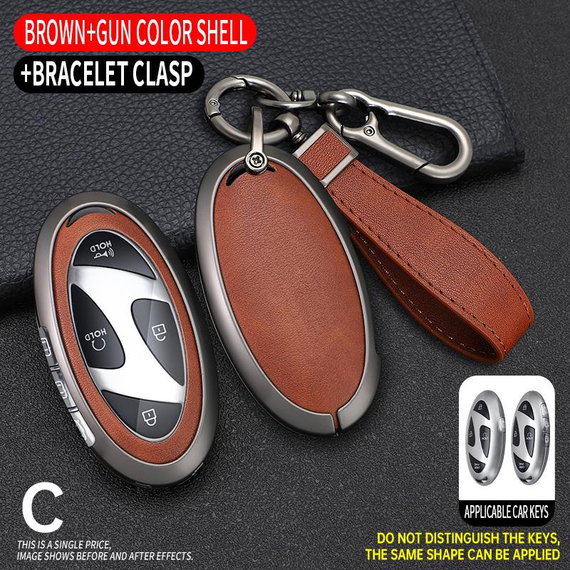 5 7 Tasten Zinklegierung Autoschlüsselhülle Abdeckung Schutzschale Fob Für Hyundai Kona Ev Grandeur GN7 IONIQ 6 2025 2025 Zubehör