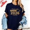 Please Wait 2026 Loading Funny New Year Progress Bar Tees Gift Family Party Cosy Season Cotton Shirts for Women Graphic T Shirts