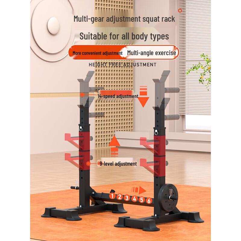 Multi-functional Home Gym Squat Rack & Barbell Sets with Accessories