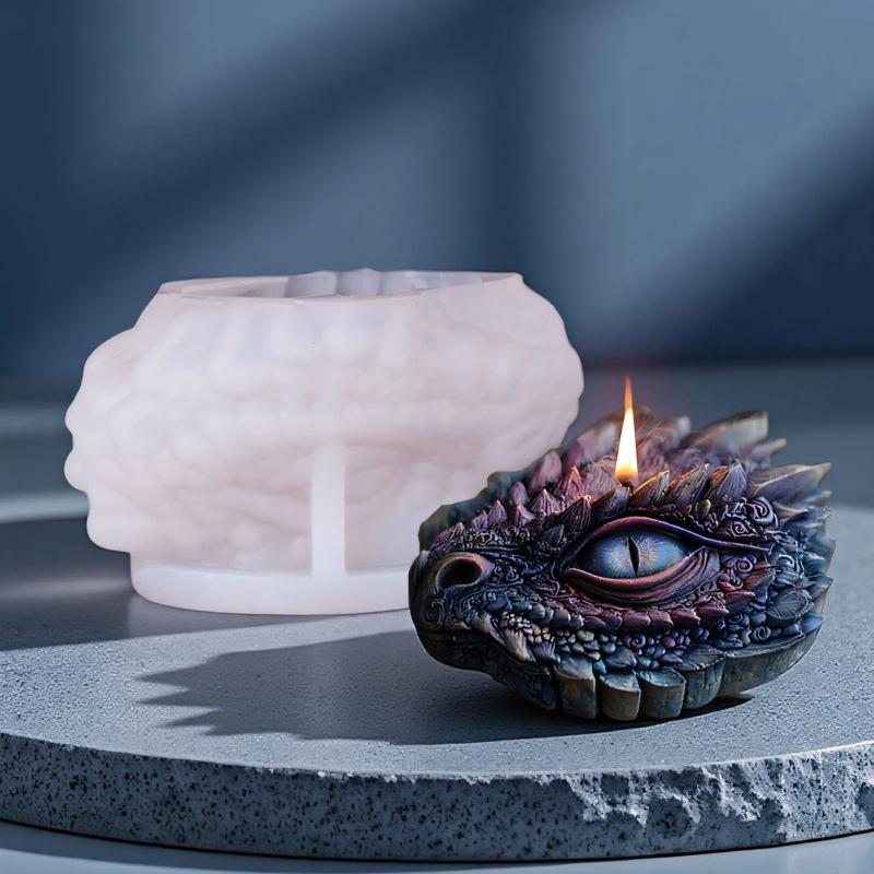Dragon Eye Scented Candle Silicone Molds DIY Halloween Decorative Handmade Plaster Mold Craft Animal Ornament Epoxy Resin Mould