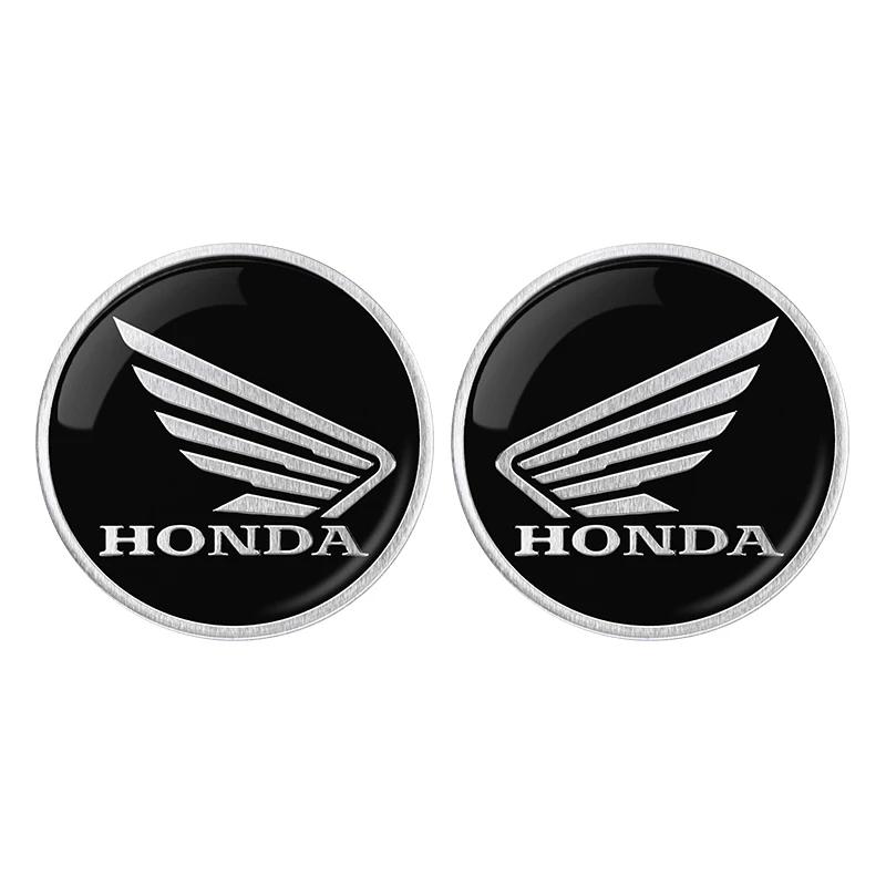 Pair 3D Motorcycle Modified Car Sticker Metal Aluminum Round Decal Motorcycle Stickers For Honda CRF CB CR XR CRM CBR
