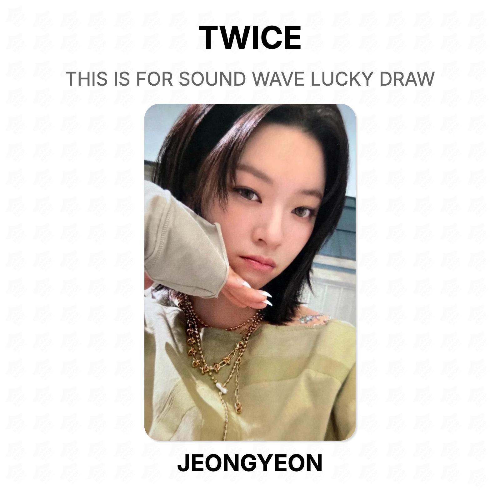 TWICE THIS IS FOR SOUND WAVE LUCKY DRAW Official Photocard JEONGYEON 02