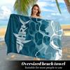 Cute Cartoon Shark Surfing Beach Towel Polyester Quick Dry Sand Free Swimming Bath Towel for Kid Boys Girls Summer Pool Vacation