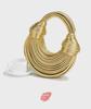 Women's Gold Hand-Woven Cloud Crossbody Bag